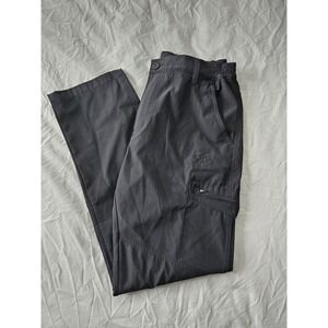 Yawho Sports Cargo Pants Legendary Since 1941 Black Elastic Waist Size Small